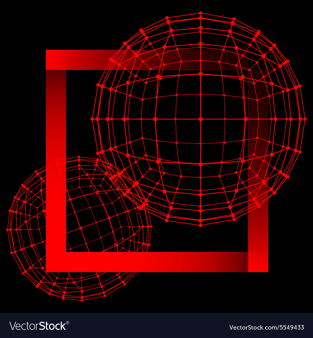 Mesh polygonal background scope of lines and dots