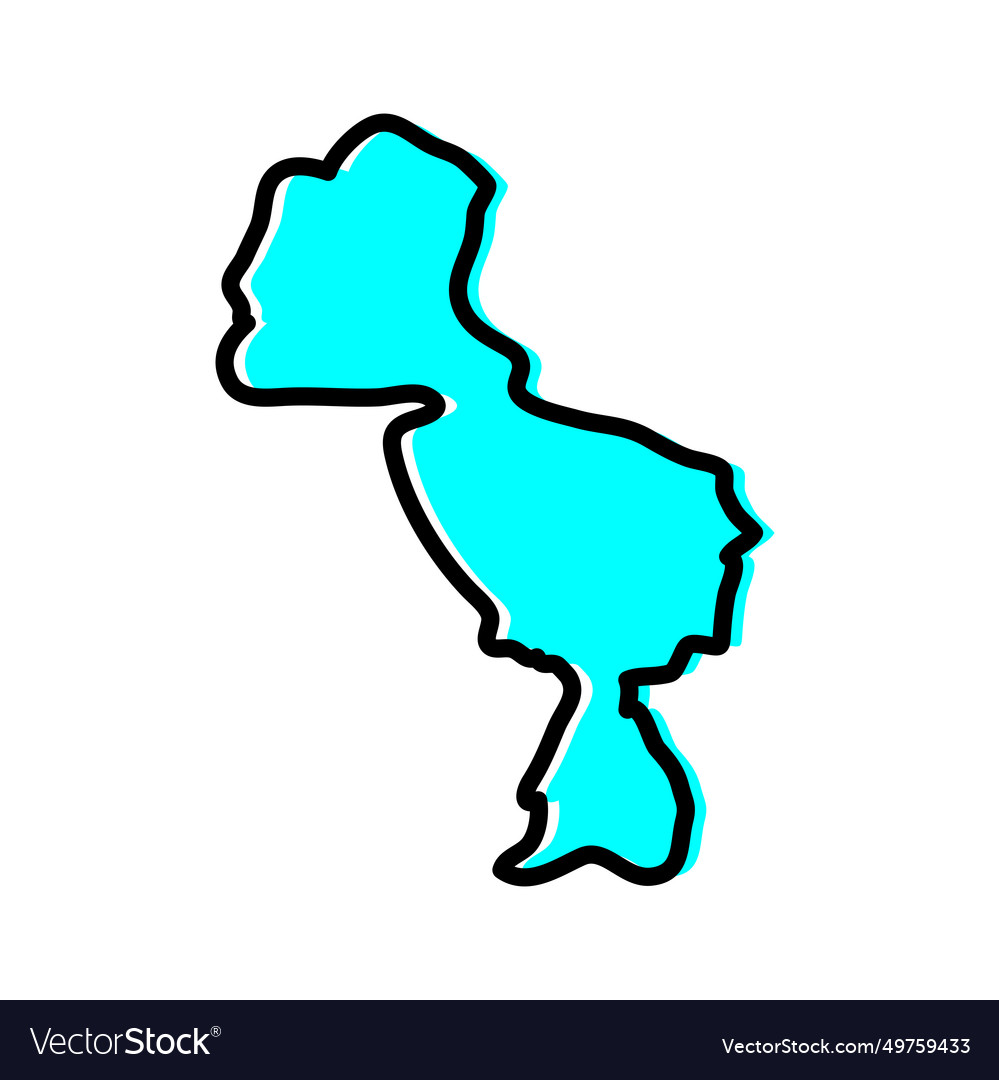 Midlands province of zimbabwe map Royalty Free Vector Image