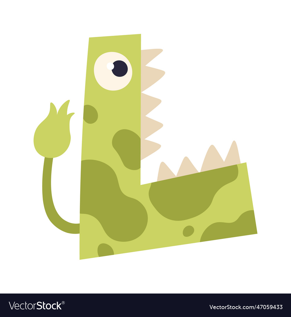 Monster alphabet l letter