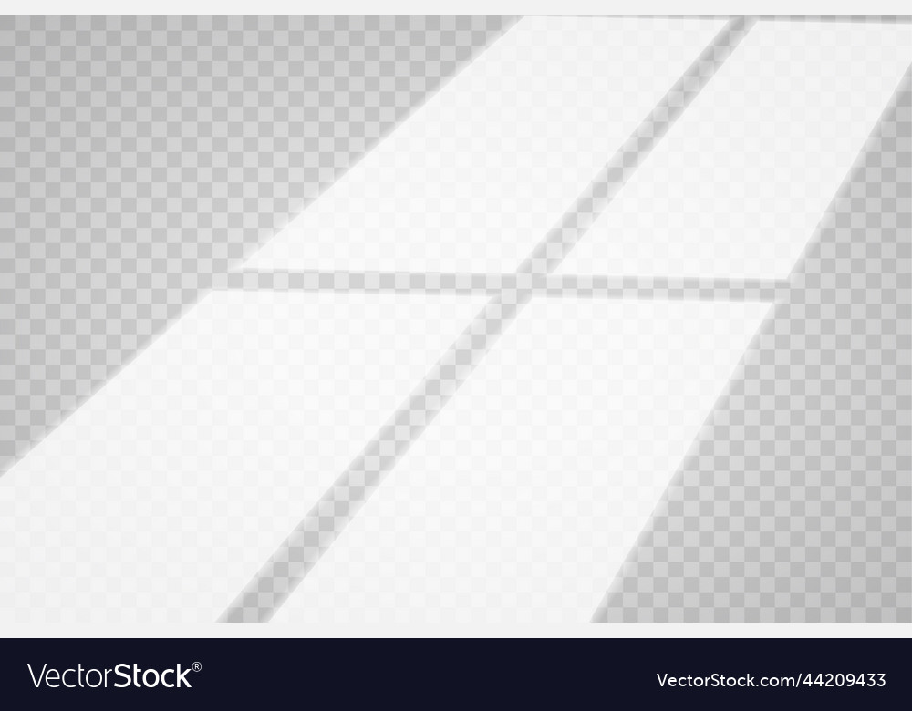 Overlay shadow effect transparent window vector image Overlay shadow effect transparent window