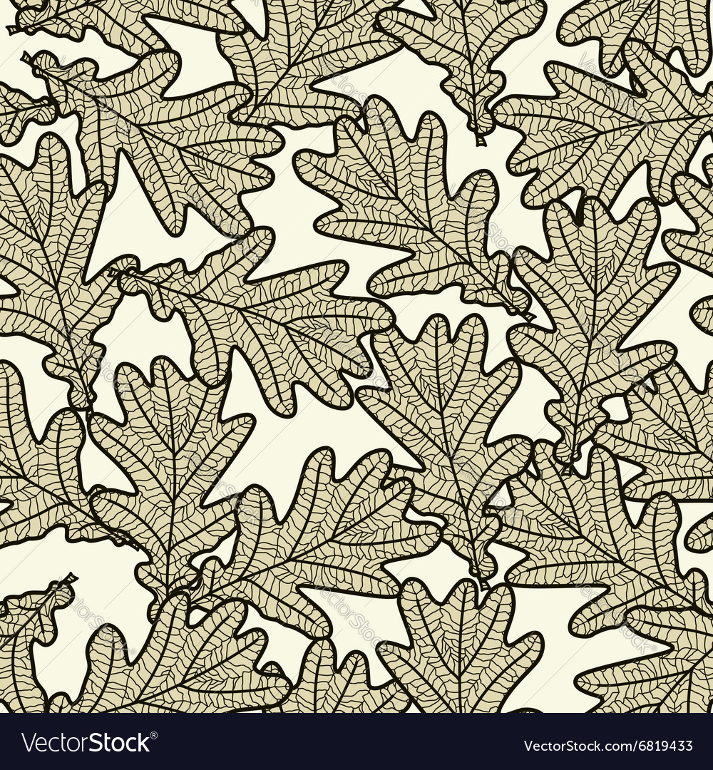 Seamless pattern from oak leaves