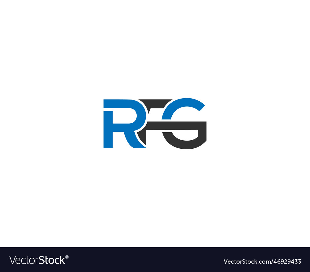 Simple letter rfg abstract logo design Royalty Free Vector