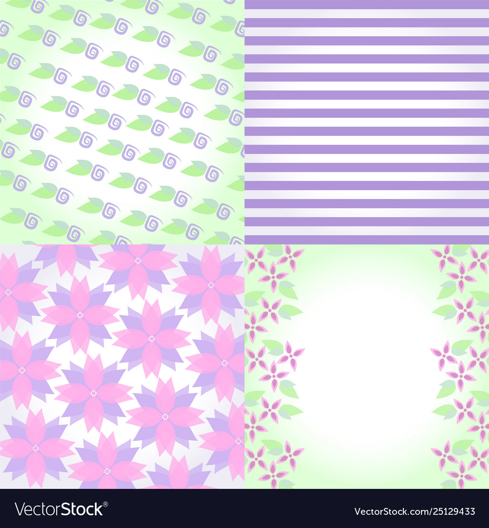 Spring sale pattern set vector image Spring sale pattern set
