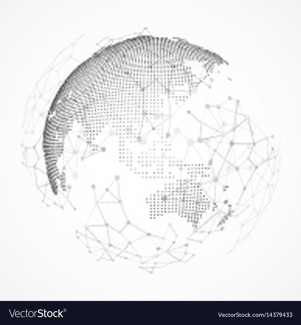 Technologie-Bild von Kugelpunkt und Kurve