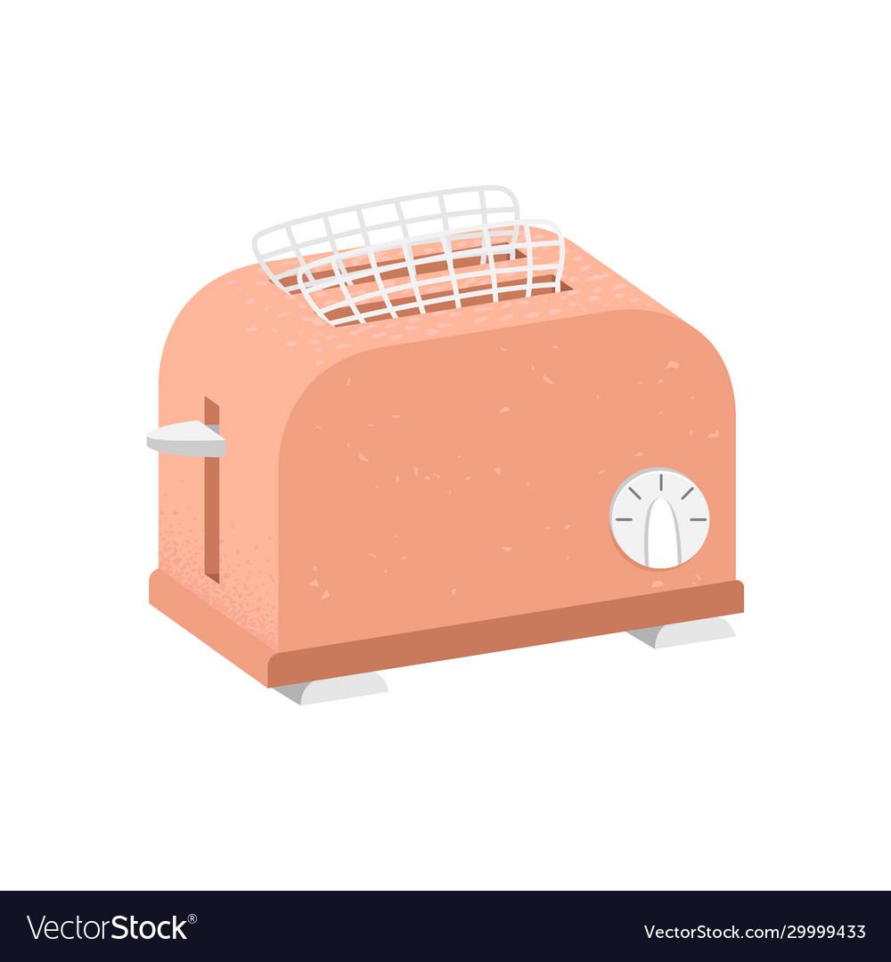 Toaster in isometry with texture isolated vector image Toaster in isometry with texture isolated