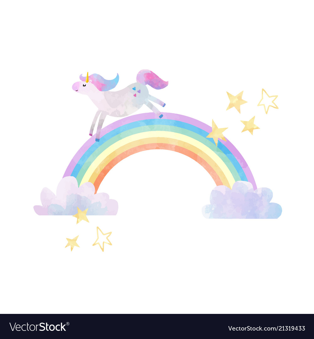 Download Watercolor unicorn Royalty Free Vector Image - VectorStock