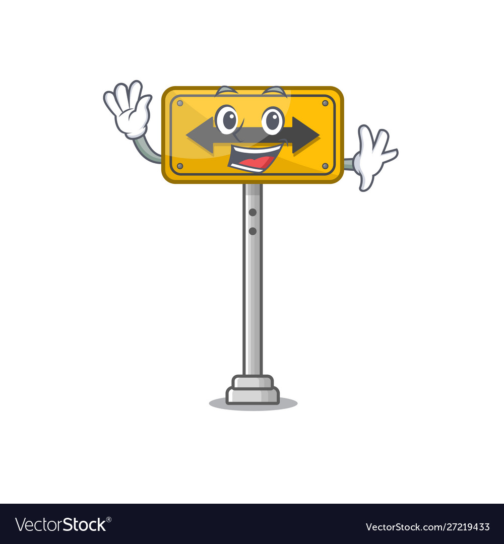 Waving pass on either side shaped character vector image Waving pass on either side shaped character
