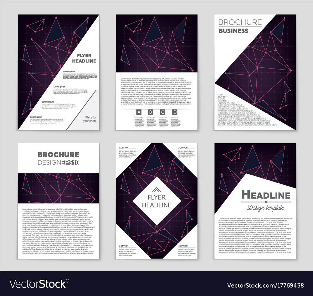 Abstract layout background set for art