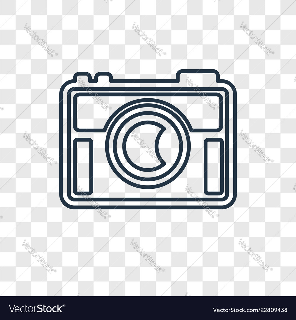 Camera concept linear icon isolated