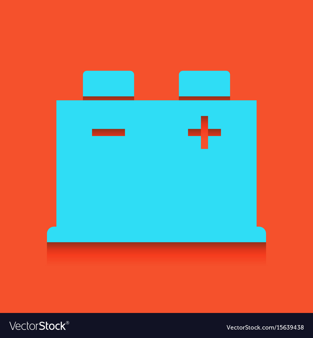 Car Battery Icon - Whiteish