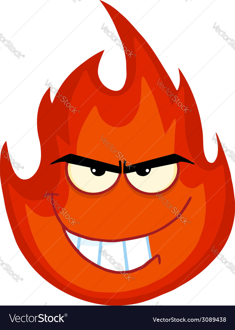 Cartoon flame Royalty Free Vector Image - VectorStock