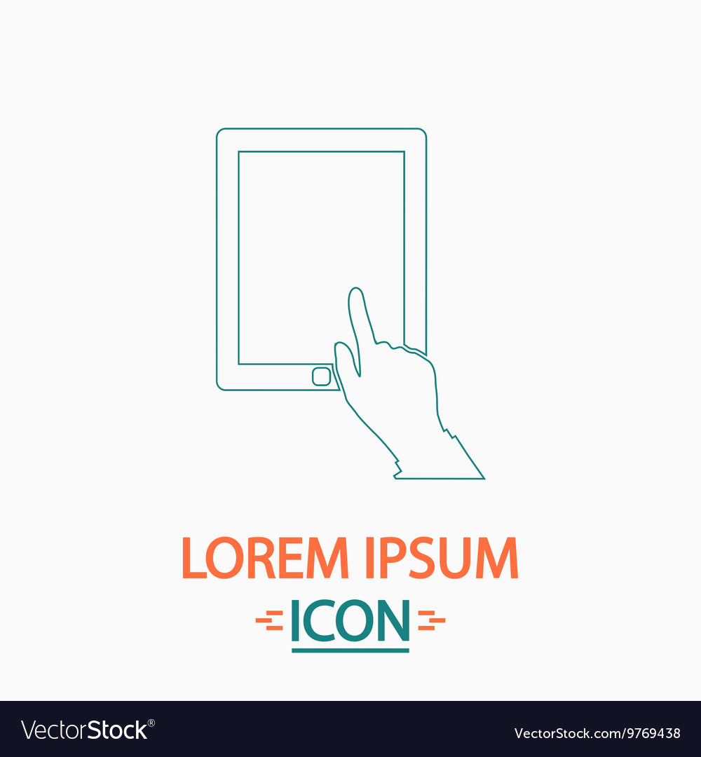 Click tablet computer symbol