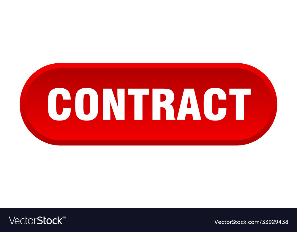 Contract button rounded sign on white background