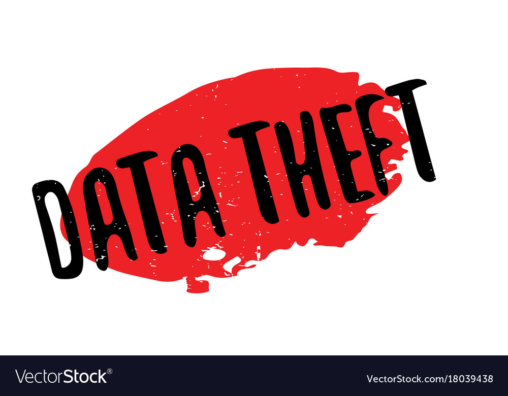 Data theft rubber stamp Royalty Free Vector Image