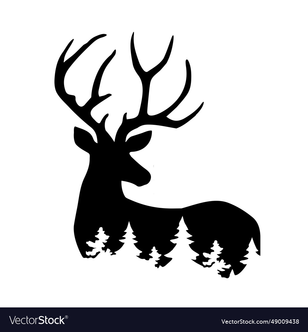 Deer Head Image Royalty Free Vector Image VectorStock   Deer Head Image Vector 49009438 