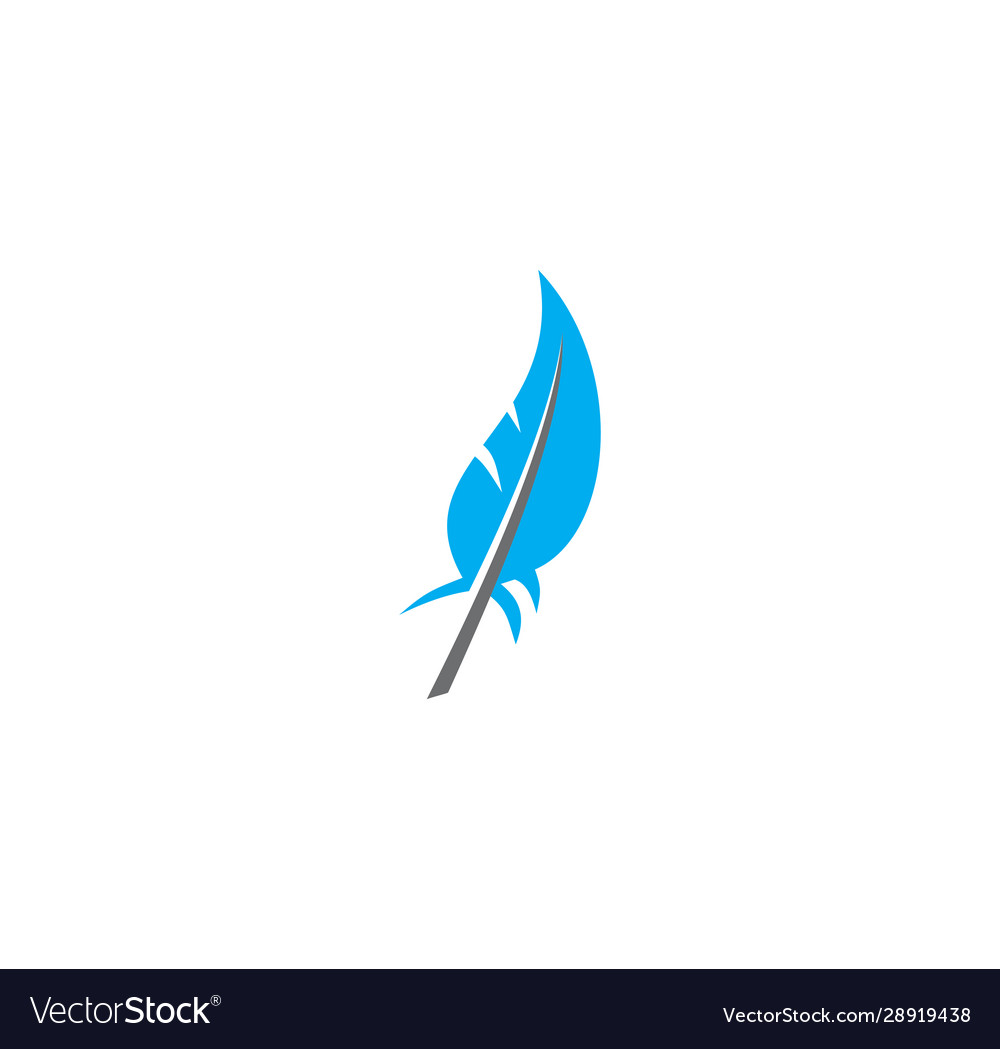 Feather icon on background for graphic and web