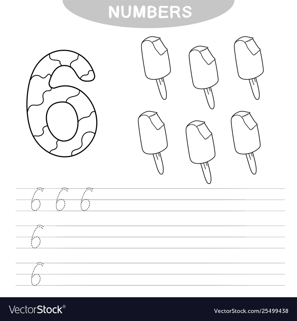 Download Learning Numbers Coloring Book For Preschool Vector Image