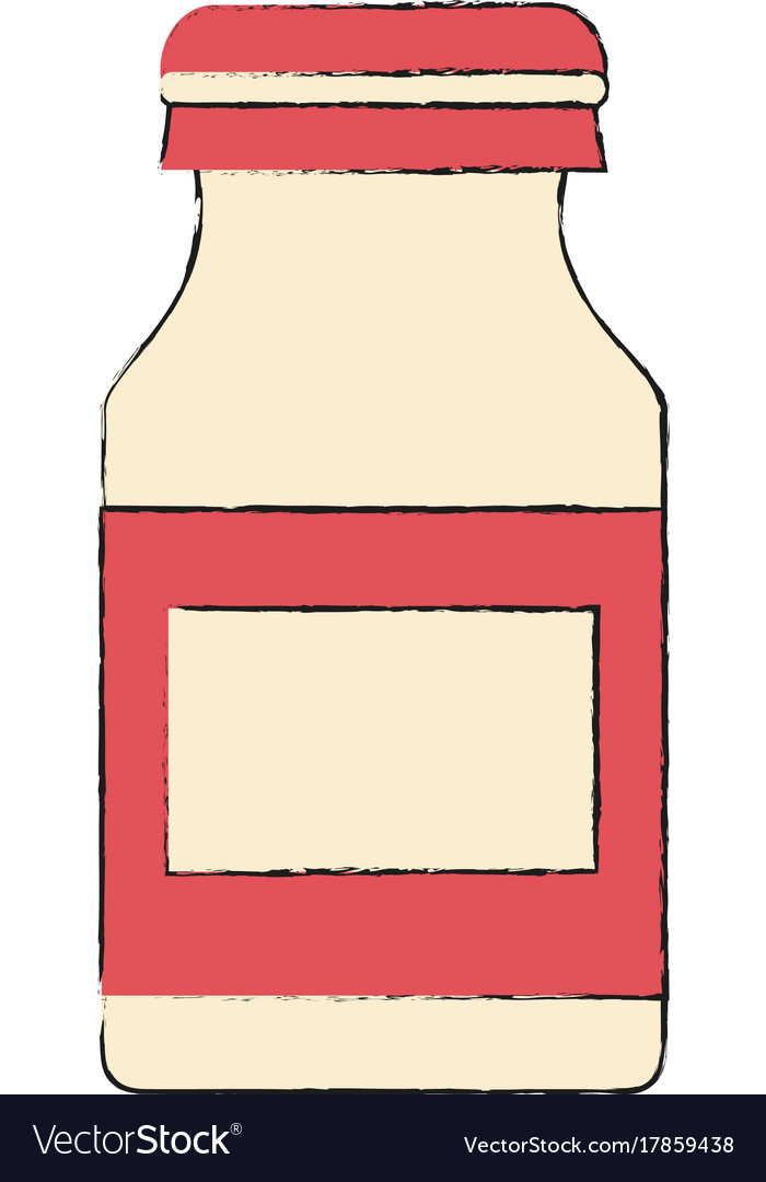 Milk bottle isolated