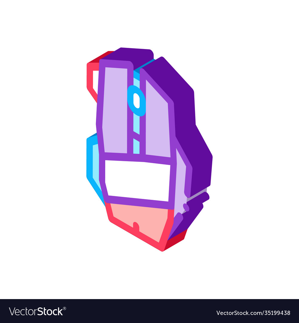 Mouse computer device isometric icon Vector Image Mouse computer device isometric icon