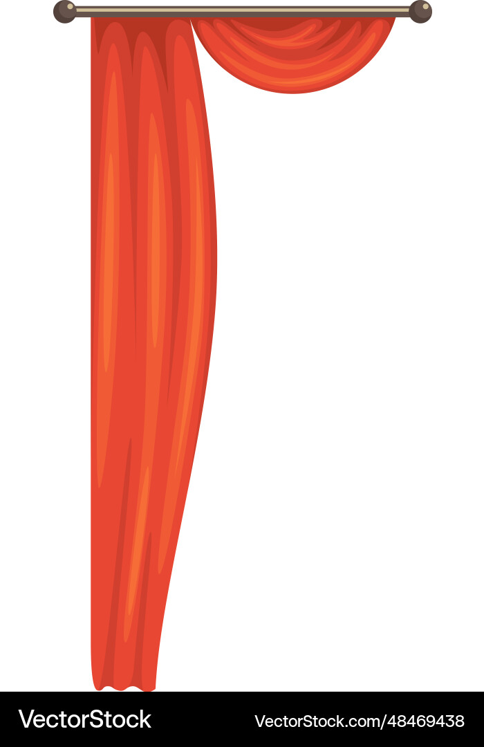 Open theatre curtain red velvet cornice drape Vector Image
