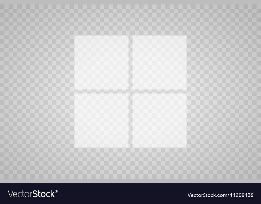 Overlay shadow effect transparent window vector image Overlay shadow effect transparent window