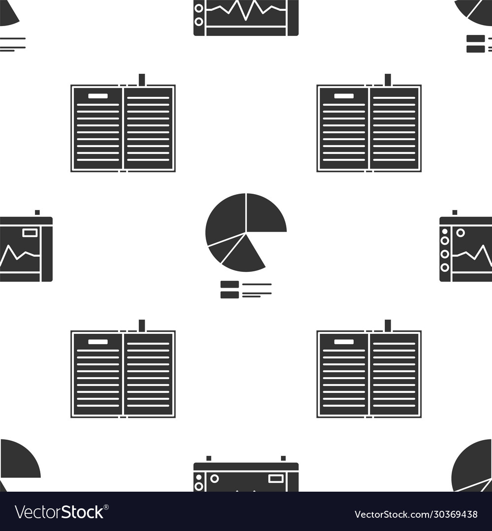 Set computer monitor with cardiogram pie chart vector image Set computer monitor with cardiogram pie chart