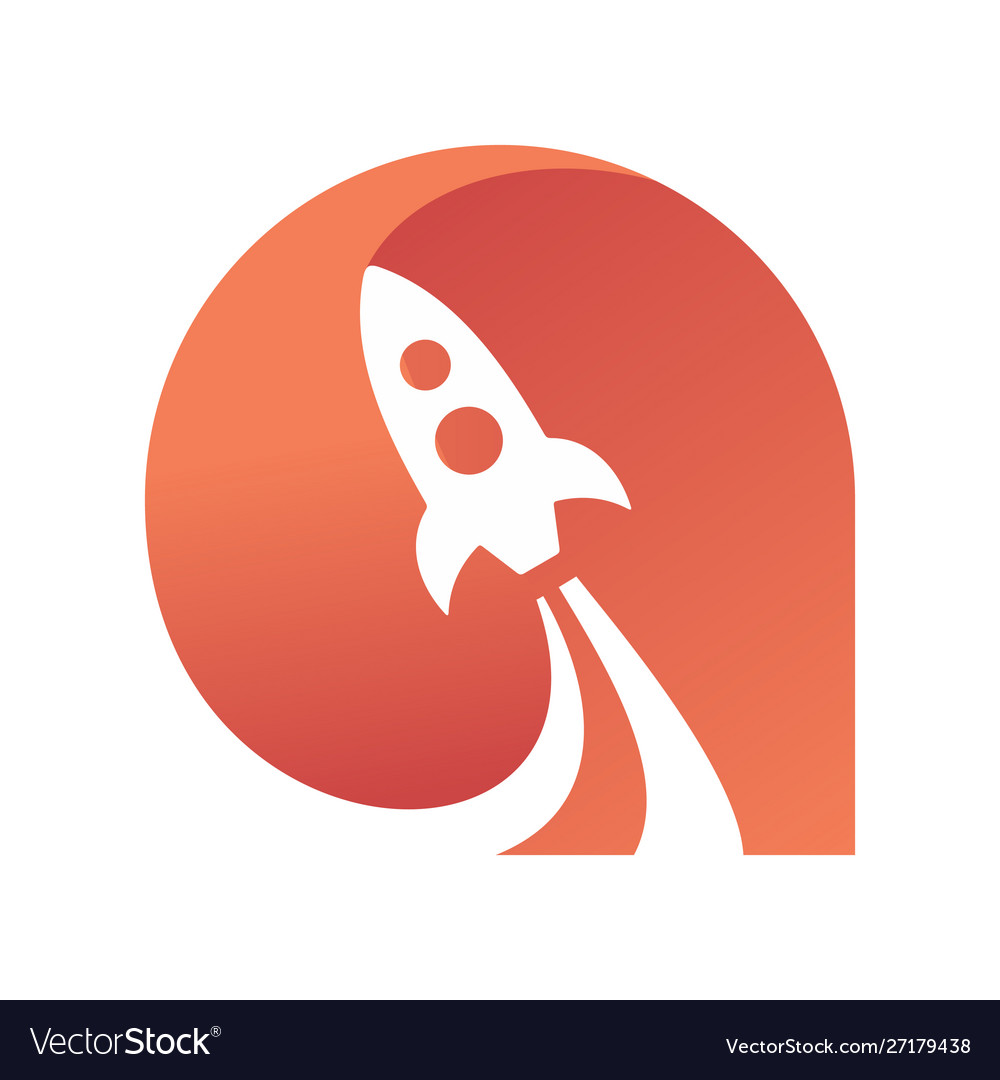 Zweidimensionales Raketenstartsymbol vector image Zweidimensionales Raketenstartsymbol