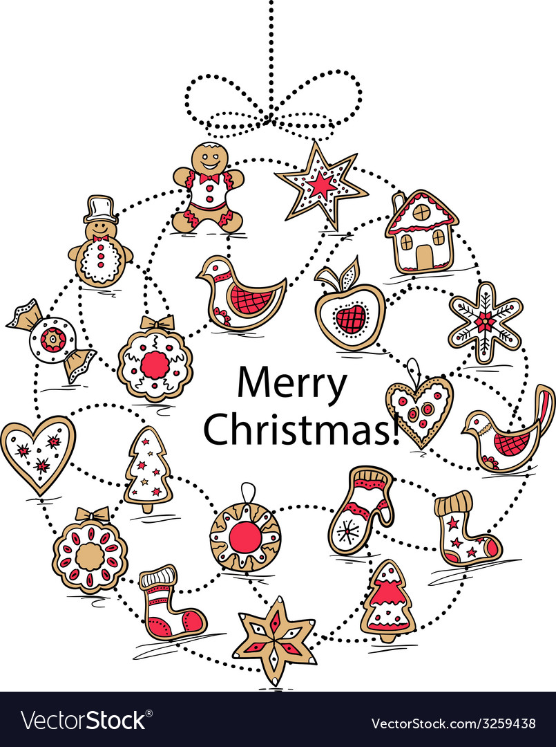 White greeting card with christmas wreath