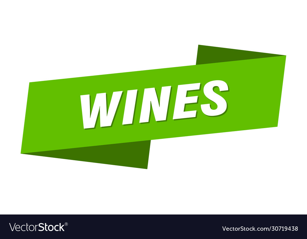 Wines banner template ribbon label sign