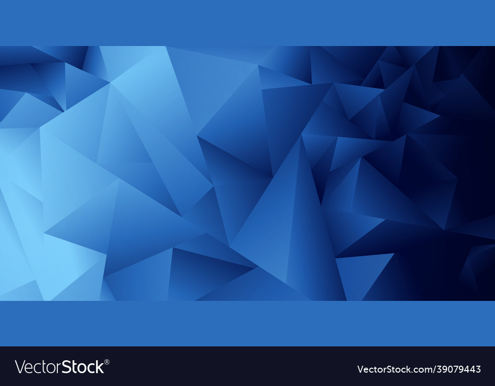Abstract blue gradient triangles of different