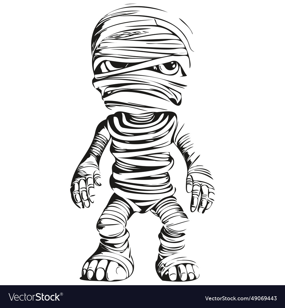 Ancient Mummy In For Halloween Royalty Free Vector Image