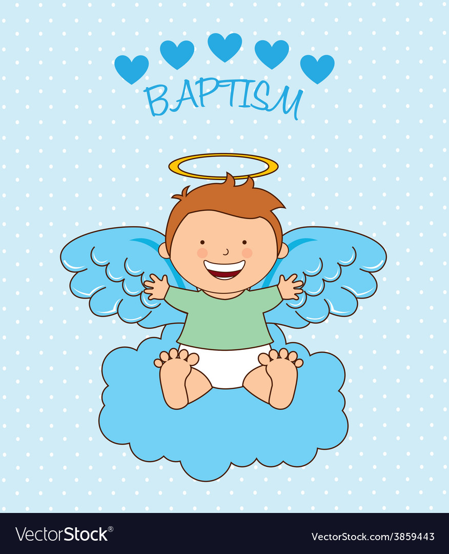 baptism angel design royalty free vector image