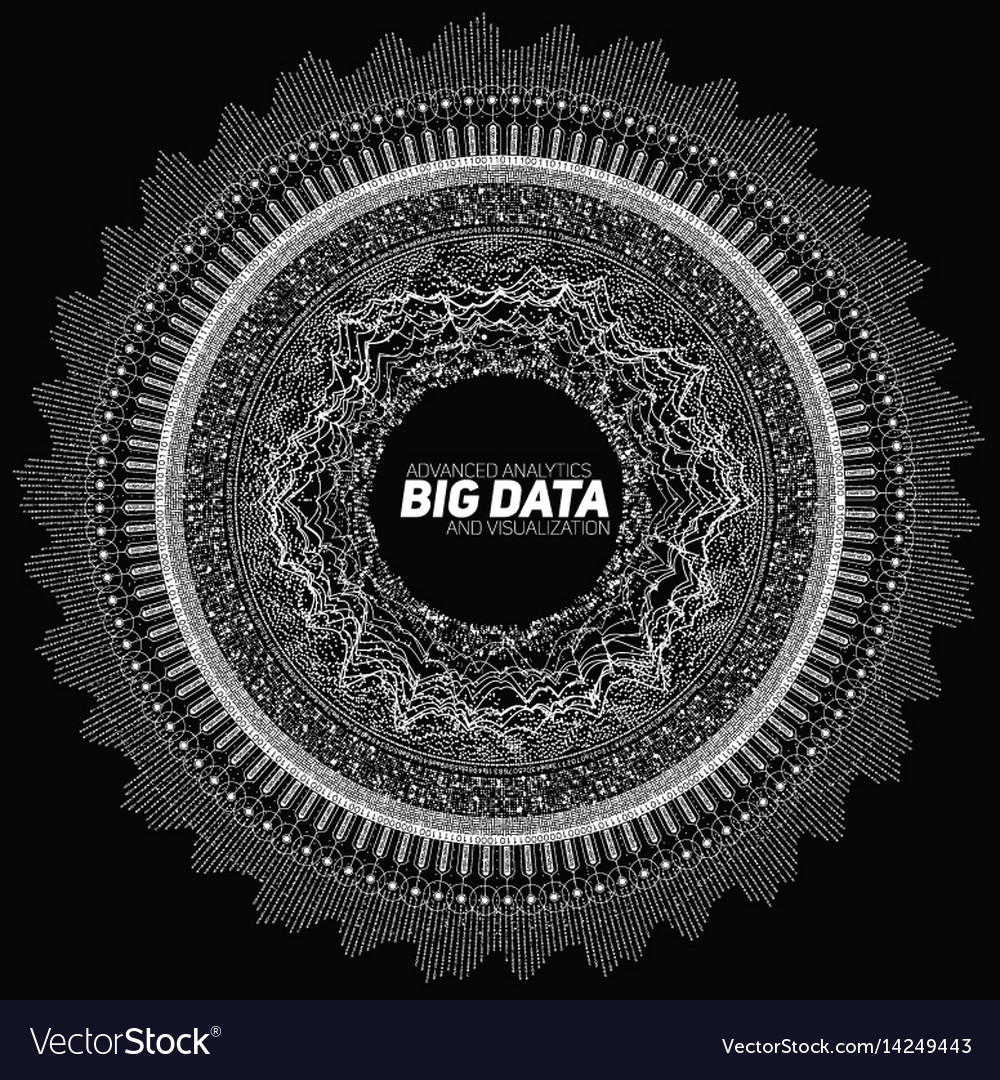 Big data circular grayscale