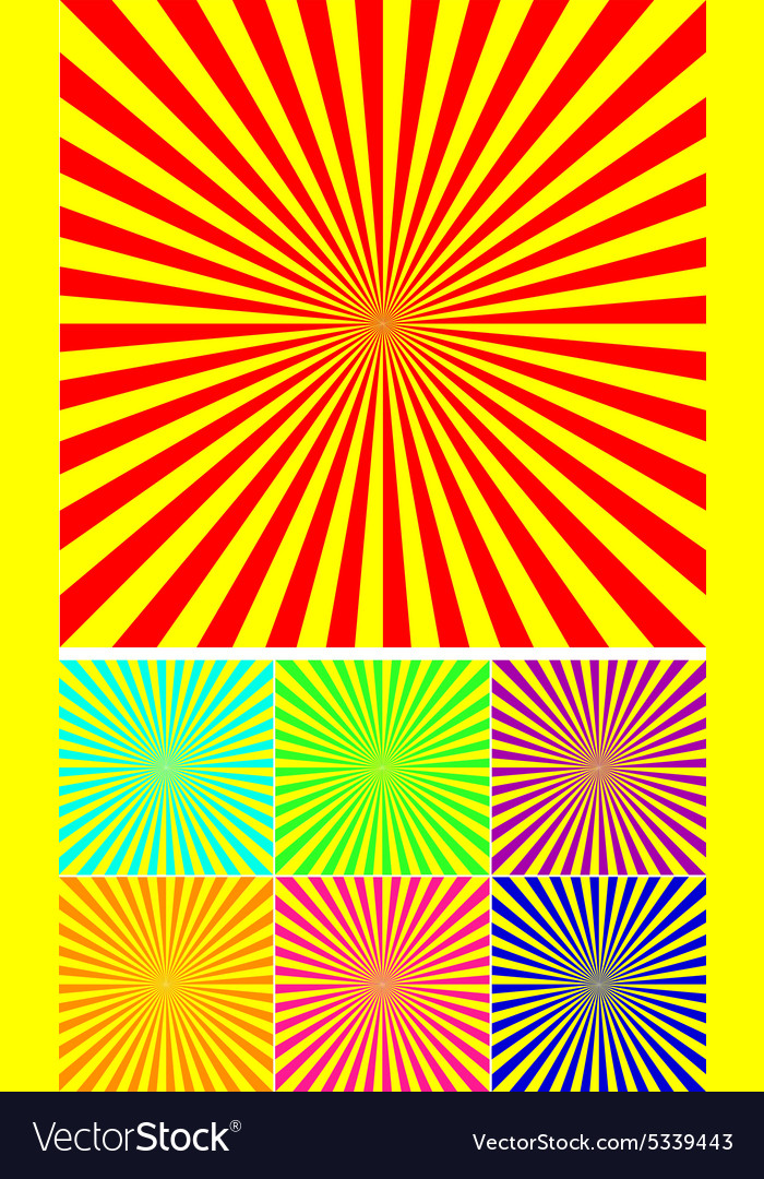 Colorful Sunburst Rays Background