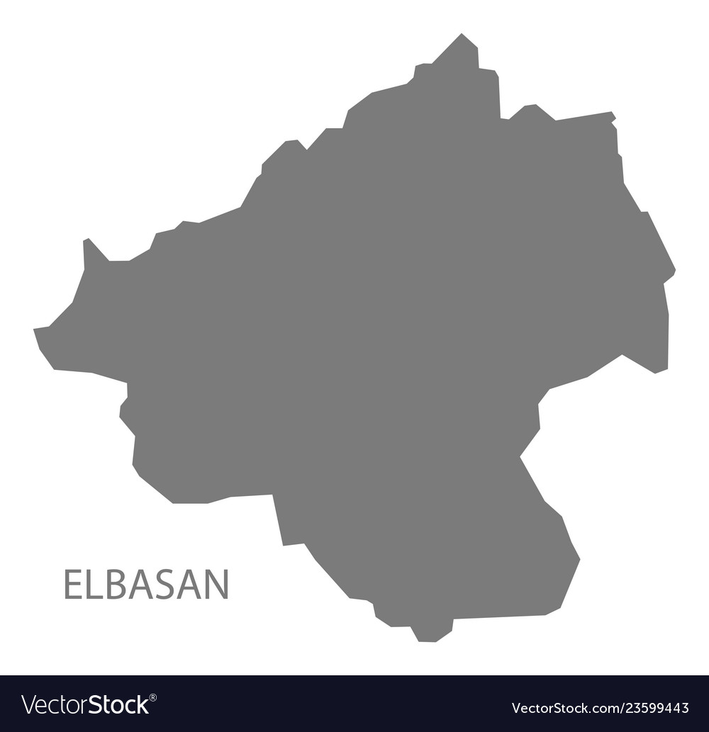 Elbasan albania map grey