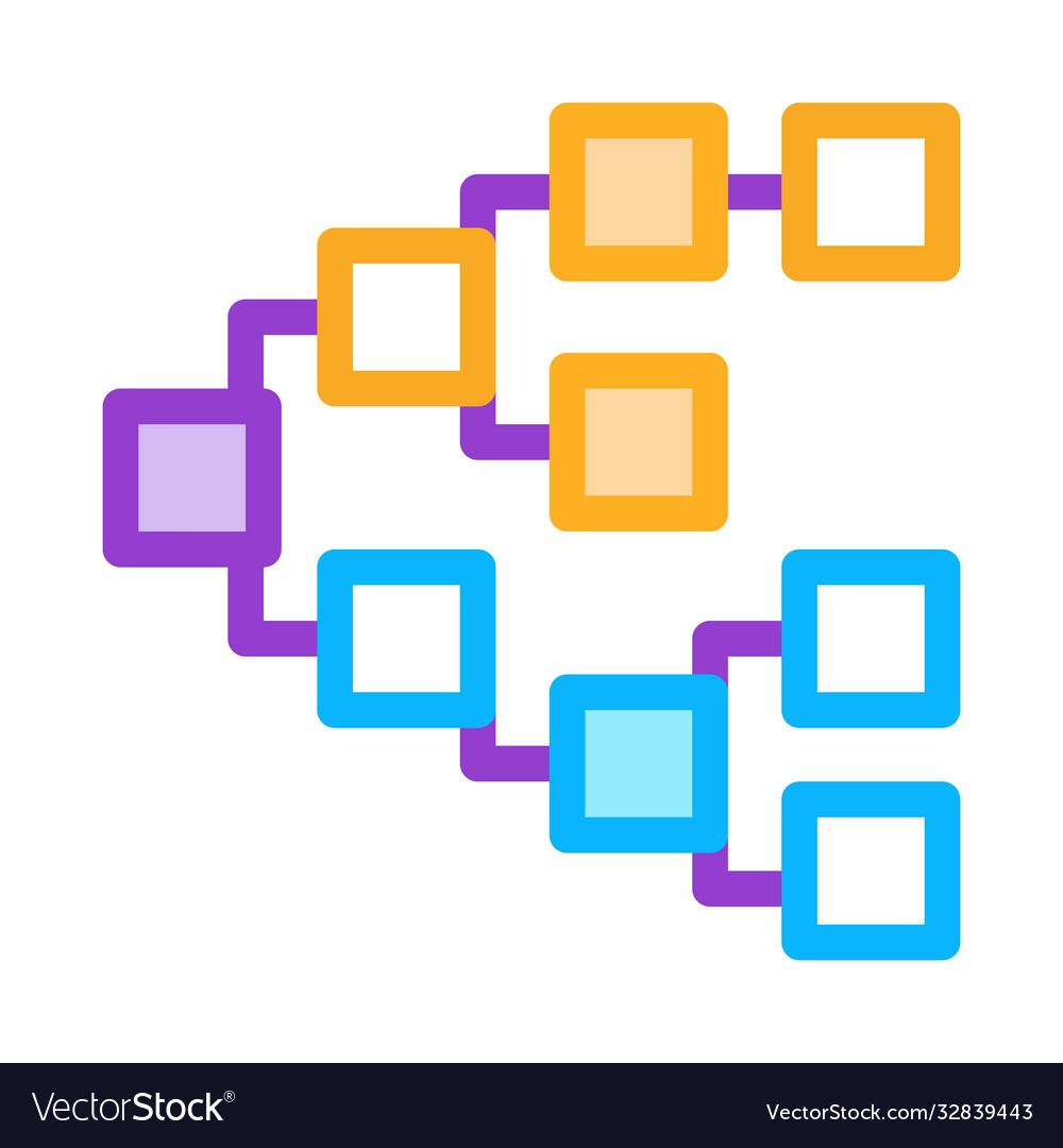 Front end hierarchy icon outline vector image Front end hierarchy icon outline