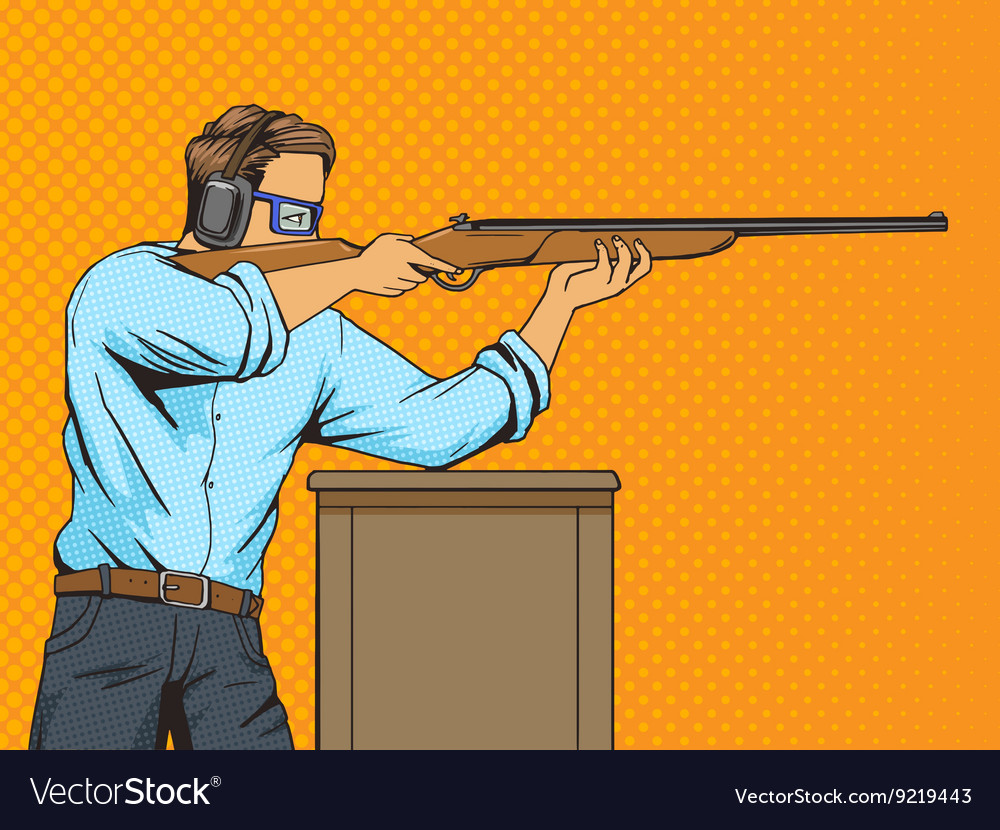 Man Shooting Rifle at Range