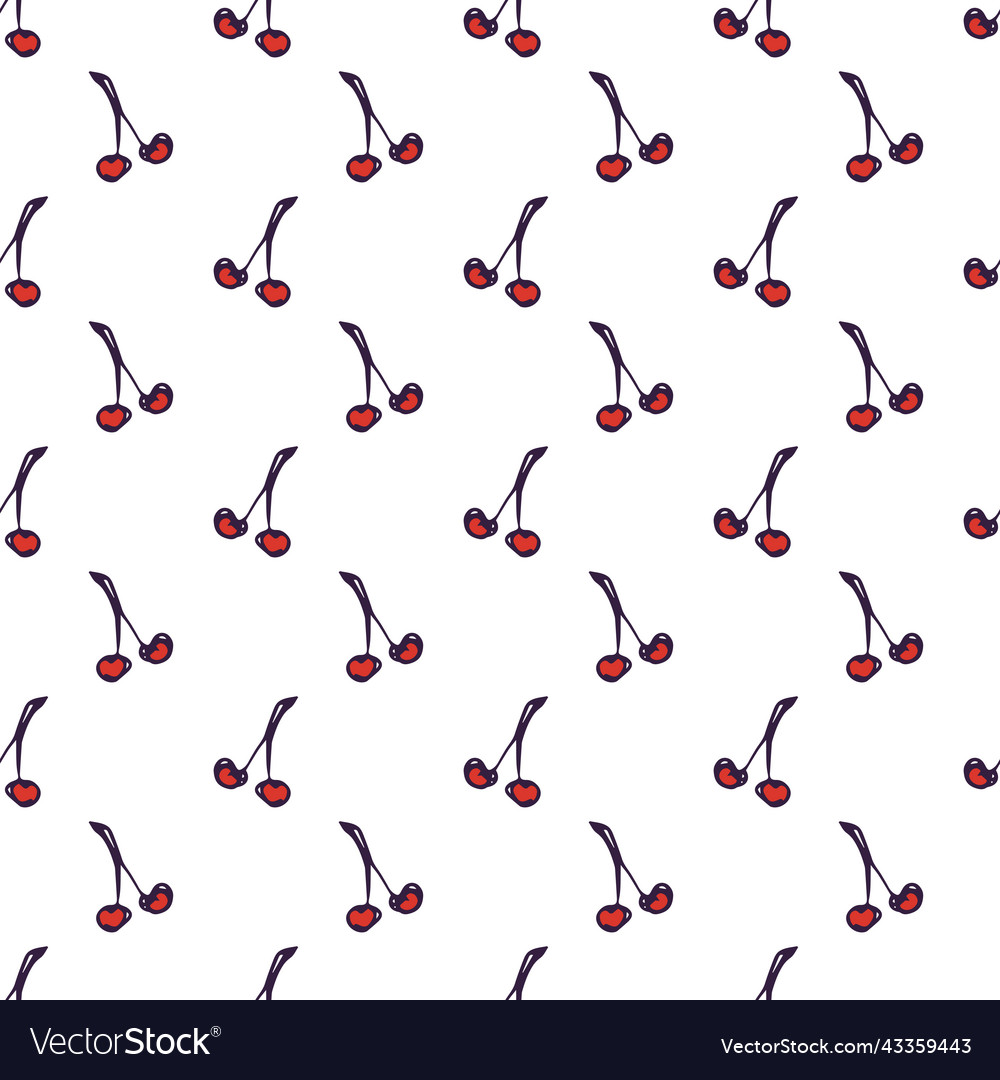 Seamless cherry pattern