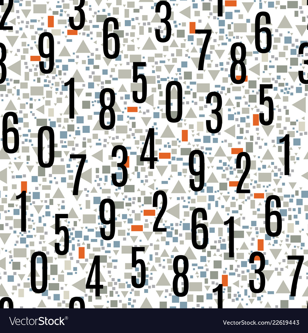 Seamless pattern with the numbers vector image Seamless pattern with the numbers