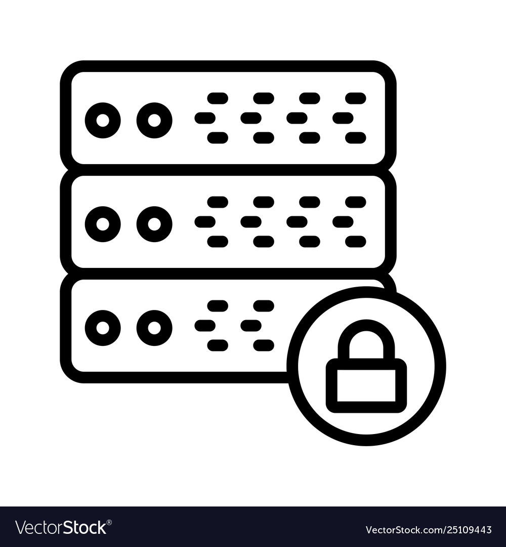 Secure server vector image Secure server