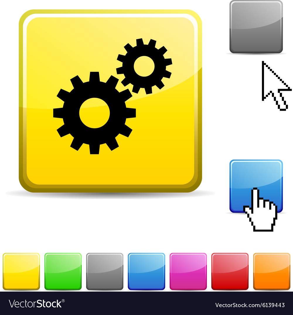 Settings glossy button