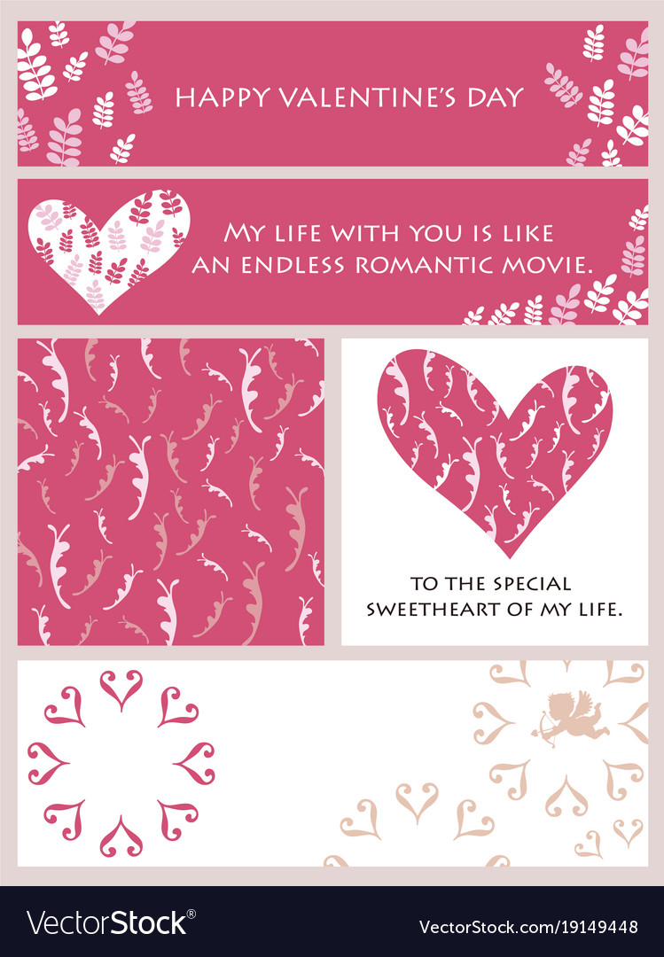 A set of assorted valentines day cards