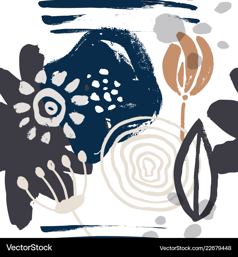 Abstract natural seamless pattern Royalty Free Vector Image