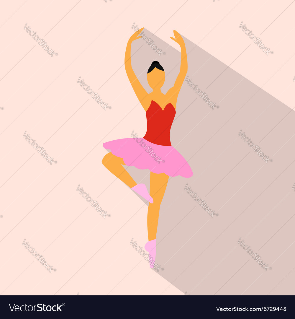 Ballerina flat icon