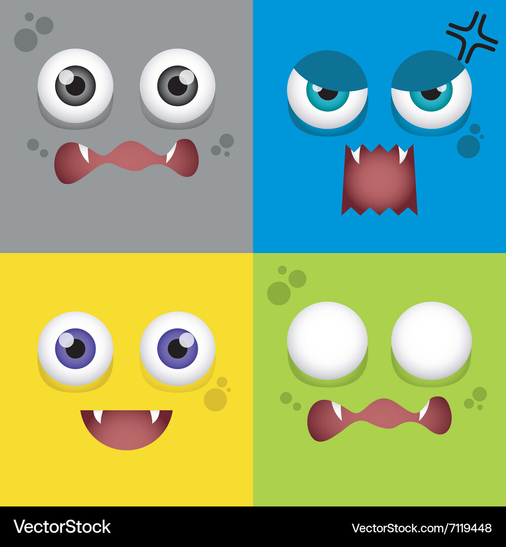 Cartoon expression face Royalty Free Vector Image