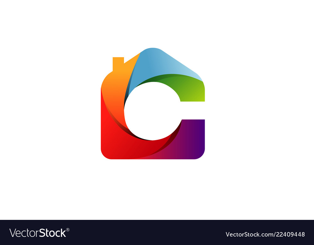 Color home logo Royalty Free Vector Image - VectorStock Color home logo vector image on VectorStock