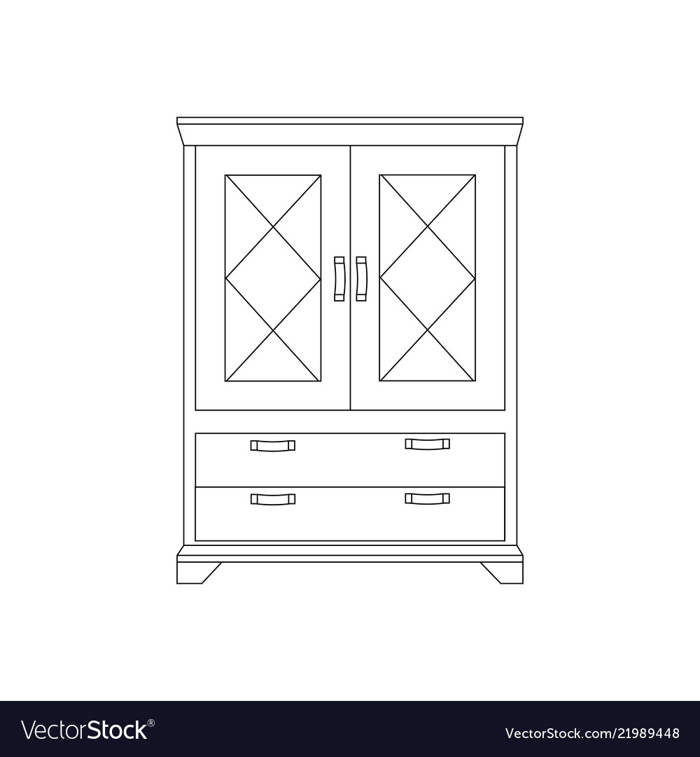 Cupboard cabinet Royalty Free Vector Image - VectorStock