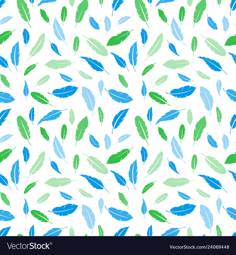 Feathers seamless pattern vector image Feathers seamless pattern