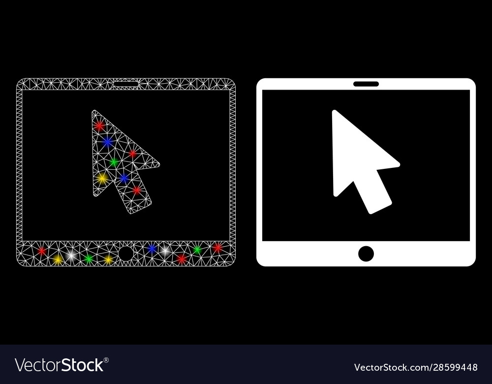 Flare mesh 2d Tablet Pfeil Zeiger-Symbol mit vector image Flare mesh 2d Tablet Pfeil Zeiger-Symbol mit