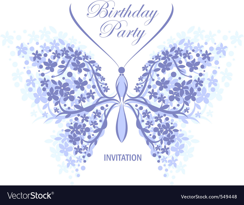 Download Invitation design butterfly Royalty Free Vector Image